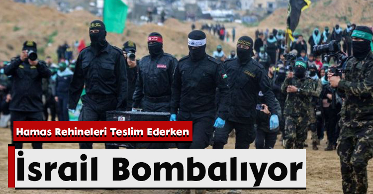 Hamas Rehineleri Teslim Ederken İsrail Bombalıyor